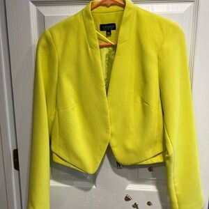 Topshop Women's Vibrant Yellow Blazer